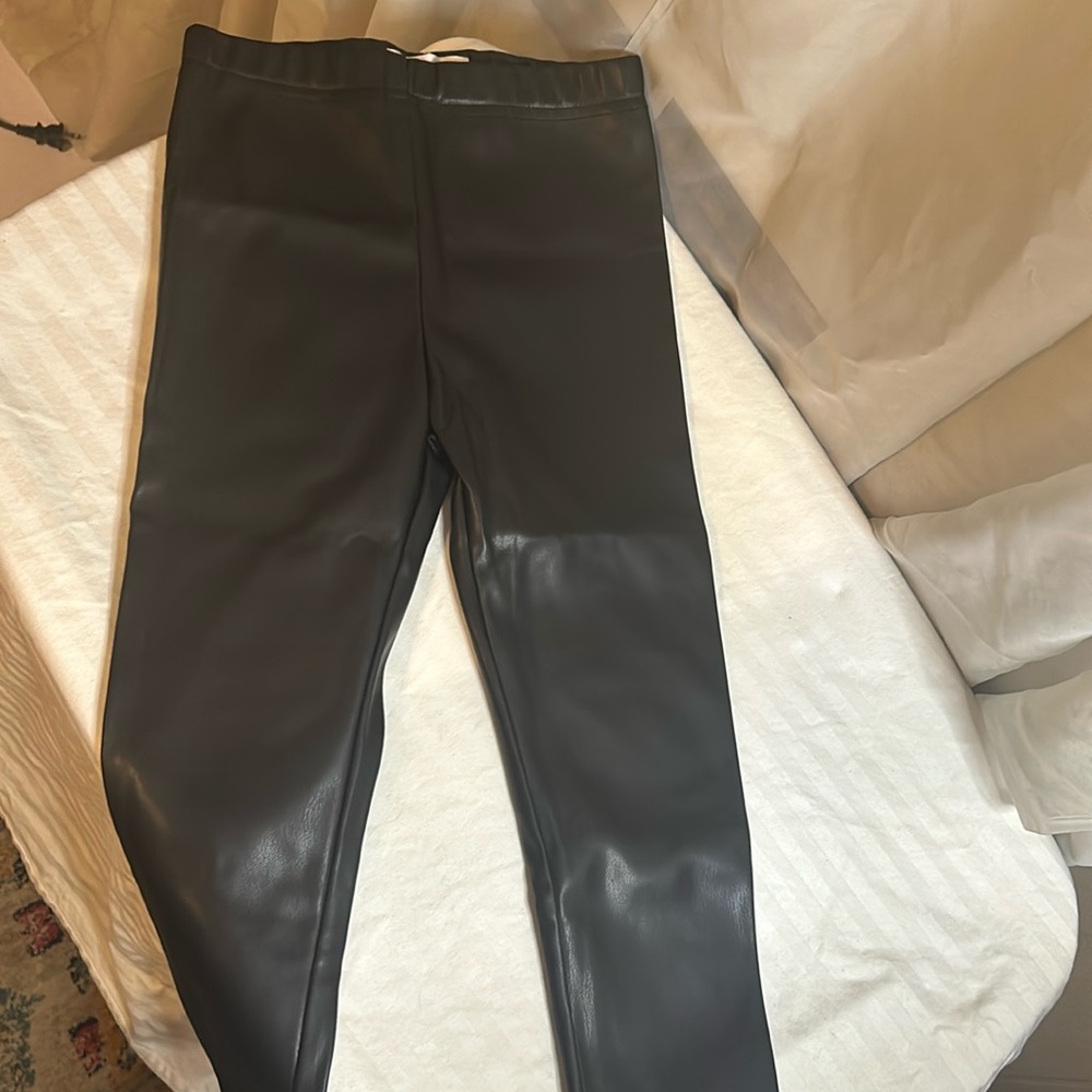 Cotton on kids, Black Pleather Pants, girls size 5.